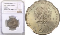 Coins Poland People Republic (PRL)
POLSKA/ POLAND/ POLEN

PRL. 20 zlotych 1980 Dar Pomorza NGC MS68 (MAX) 
Jedyna najwyższa nota gradingowa na świ...