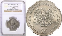 Coins Poland People Republic (PRL)
POLSKA/ POLAND/ POLEN

PRL. 20 zlotych 1976 Nowotko (with mint mark) NGC MS67 (MAX) 
Najwyższa nota gradingowa ...