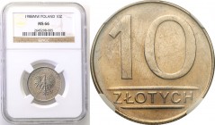 Coins Poland People Republic (PRL)
POLSKA/ POLAND/ POLEN

PRL. 10 zlotych 1988 denomination NGC MS66 (MAX) 
Druga najwyższa, nota gradingowa na św...