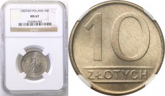 Coins Poland People Republic (PRL)
POLSKA/ POLAND/ POLEN

PRL. 10 zlotych 1987 denomination NGC MS67 (MAX) 
Najwyższa, jedyna nota gradingowa na ś...