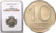 Coins Poland People Republic (PRL)
POLSKA/ POLAND/ POLEN

PRL. 10 zlotych 1986 denomination NGC MS67 (MAX) 
Najwyższa, jedyna nota gradingowa na ś...