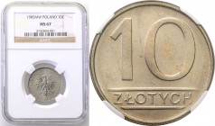 Coins Poland People Republic (PRL)
POLSKA/ POLAND/ POLEN

PRL. 10 zlotych 1985 denomination NGC MS67 (MAX) 
Najwyższa, jedyna nota gradingowa na ś...