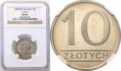 Coins Poland People Republic (PRL)
POLSKA/ POLAND/ POLEN

PRL. 10 zlotych 1984 denomination NGC MS66 (MAX) 
Najwyższa nota gradingowa na świecie.P...