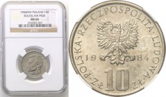Coins Poland People Republic (PRL)
POLSKA/ POLAND/ POLEN

PRL. 10 zlotych 1984 Boleslaw Prus NGC MS66 (MAX) 
Najwyższa nota gradingowa na świecie....