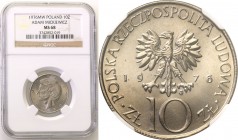 Coins Poland People Republic (PRL)
POLSKA/ POLAND/ POLEN

PRL. 10 zlotych 1976 Mickiewicz NGC MS68 (MAX) 
Najwyższa, jedyna nota gradingowa na świ...