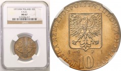 Coins Poland People Republic (PRL)
POLSKA/ POLAND/ POLEN

PRL. 10 zlotych 1971 FAO NGC MS67 (MAX) 
Najwyższa nota gradingowa na świecie.Piękny, me...