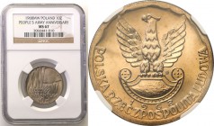 Coins Poland People Republic (PRL)
POLSKA/ POLAND/ POLEN

PRL. 10 zlotych 1968 XXV Lat Wojska Polskiego NGC MS67 (2 MAX) 
Druga najwyższa nota gra...