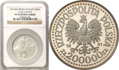 Polish collector coins after 1990
POLSKA/ POLAND/ POLEN

III RP. PROBE/PATTERN silver 200.000 zlotych 1991 Pope John Paul II NGC PF70 ULTRA CAMEO (...