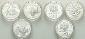 Polish collector coins after 1990
POLSKA/ POLAND/ POLEN

III RP. 20 zlotych 1996, group 3 coins 
Zestaw 3 monet o nominale 20 złotych z 1996 roku....