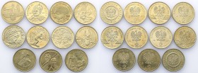 Polish collector coins after 1990
POLSKA/ POLAND/ POLEN

III RP. 2 zlote GN 1996-1998, group 11 coins 
Zestaw 11 monet GN z lat 1996-1998. Rzadsze...