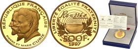 COLLECTION of French coins / Monnaie de Paris
Paris Mint / Monnaie de Paris / France

France. 500 francs / frank 1997 Pierre i Maria Curie 
Mennic...