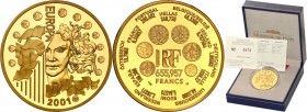 COLLECTION of French coins / Monnaie de Paris
Paris Mint / Monnaie de Paris / France

France. 655.957 francs / frank (100 euro) Europa 2001 
Wyśmi...