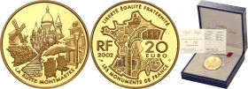 COLLECTION of French coins / Monnaie de Paris
Paris Mint / Monnaie de Paris / France

France. 20 euro 2002 Euro Montmartre 
Wyśmienicie zachowana ...