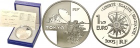 COLLECTION of French coins / Monnaie de Paris
Paris Mint / Monnaie de Paris / France

France. 1.5 Euro 2003 Euro Paris - Tokio - Paris 
Piękny, me...