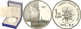 COLLECTION of French coins / Monnaie de Paris
Paris Mint / Monnaie de Paris / France

France. 1.5 Euro 2003 Euro Normandia 
Piękny, menniczy egzem...
