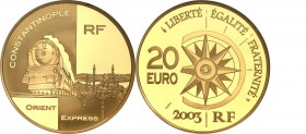 COLLECTION of French coins / Monnaie de Paris
Paris Mint / Monnaie de Paris / France

France. 20 Euro 2003 Orient Express 
Wyśmienicie zachowana m...