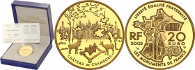 COLLECTION of French coins / Monnaie de Paris
Paris Mint / Monnaie de Paris / France

France. 20 Euro 2003 Chambord 
Wyśmienicie zachowana moneta ...
