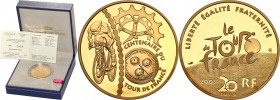 COLLECTION of French coins / Monnaie de Paris
Paris Mint / Monnaie de Paris / France

France. 20 Euro 2003 Tour de France 
Wyśmienicie zachowana m...