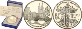 COLLECTION of French coins / Monnaie de Paris
Paris Mint / Monnaie de Paris / France

France. 1.5 Euro 2004 Euro Avignon - Papal Palace 
Piękny, m...