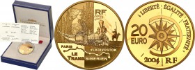 COLLECTION of French coins / Monnaie de Paris
Paris Mint / Monnaie de Paris / France

France. 20 Euro 2004 Trans-Siberian Railway 
Menniczy egzemp...