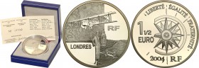COLLECTION of French coins / Monnaie de Paris
Paris Mint / Monnaie de Paris / France

France. 1.5 Euro 2004 The Great Air Express 
Menniczy egzemp...