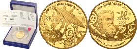 COLLECTION of French coins / Monnaie de Paris
Paris Mint / Monnaie de Paris / France

France 10 Euro 2005 Verne - Travels 
Menniczy egzemplarz. Mo...