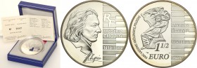 COLLECTION of French coins / Monnaie de Paris
Paris Mint / Monnaie de Paris / France

France. 1.5 Euro 2005 Fryderyk Chopin 
Menniczy egzemplarz. ...