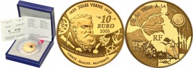 COLLECTION of French coins / Monnaie de Paris
Paris Mint / Monnaie de Paris / France

France 10 Euro 2005 Verne - Travels 
Menniczy egzemplarz. Mo...