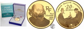COLLECTION of French coins / Monnaie de Paris
Paris Mint / Monnaie de Paris / France

France 20 Euro 2006 P. Cezanne (1/2 ounce gold) 
Wybita w na...