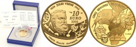 COLLECTION of French coins / Monnaie de Paris
Paris Mint / Monnaie de Paris / France

France. 10 Euro 2006 Verne - 5 weekends by balloon 
Menniczy...