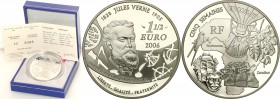 COLLECTION of French coins / Monnaie de Paris
Paris Mint / Monnaie de Paris / France

France. 1.5 Euro 2006 Verne - 5 weekends by balloon 
Mennicz...