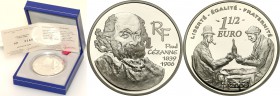 COLLECTION of French coins / Monnaie de Paris
Paris Mint / Monnaie de Paris / France

France. 1.5 Euro 2006 Paul Cezanne 
Menniczy egzemplarz. W z...