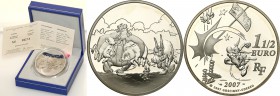 COLLECTION of French coins / Monnaie de Paris
Paris Mint / Monnaie de Paris / France

France. 1.5 Euro 2007 Asterix - Back home 
Menniczy egzempla...
