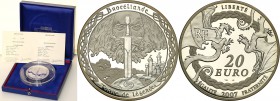 COLLECTION of French coins / Monnaie de Paris
Paris Mint / Monnaie de Paris / France

France. 20 Euro 2007 King Artur - Broceliande 
Menniczy egze...