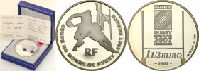COLLECTION of French coins / Monnaie de Paris
Paris Mint / Monnaie de Paris / France

France. 1.5 Euro 2007 Rugby World Cup 
Menniczy egzemplarz. ...