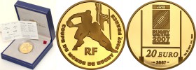 COLLECTION of French coins / Monnaie de Paris
Paris Mint / Monnaie de Paris / France

France. 20 Euro 2007 Rugby World Cup 
Menniczy egzemplarz. M...