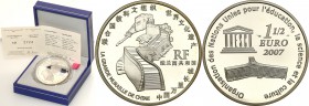 COLLECTION of French coins / Monnaie de Paris
Paris Mint / Monnaie de Paris / France

France. 1.5 Euro 2007 Mur Chiński 
Menniczy egzemplarz. W ze...