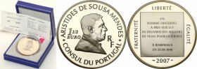 COLLECTION of French coins / Monnaie de Paris
Paris Mint / Monnaie de Paris / France

France. 1.5 Euro 2007 SoUnited States Mendes 
Menniczy egzem...