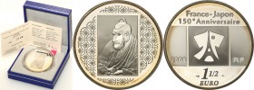 COLLECTION of French coins / Monnaie de Paris
Paris Mint / Monnaie de Paris / France

France. 1.5 Euro 2008 Japanese painting 
Menniczy egzemplarz...