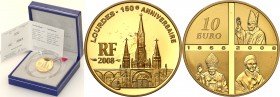 COLLECTION of French coins / Monnaie de Paris
Paris Mint / Monnaie de Paris / France

France. 10 Euro 2008 Lourdes - Pope John Paul II 
Menniczy e...