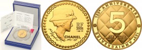 COLLECTION of French coins / Monnaie de Paris
Paris Mint / Monnaie de Paris / France

France. 5 Euro 2008 Coco Chanel 
Menniczy egzemplarz. Moneta...