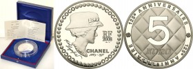 COLLECTION of French coins / Monnaie de Paris
Paris Mint / Monnaie de Paris / France

France. 5 Euro 2008 Coco Chanel - Duża 
Menniczy egzemplarz....