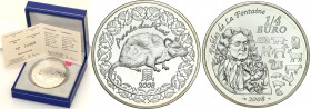 COLLECTION of French coins / Monnaie de Paris
Paris Mint / Monnaie de Paris / France

France. 1/4 Euro 2008 Chinese year of the rat 
Menniczy egze...