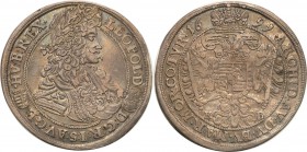 Austria
Austria. Leopold I. Half Taler (1/2 Taler (thaler) 1699 KB, Kremnica 
Piękna wiekowa patyna, wyraźnie detale. Rzadsza moneta w takim stanie ...