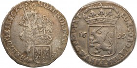 Netherlands
Netherlands, Geldria. Taler (silverDucat (Dukaten)) 1699 
Ładna patyna, delikatny połysk w tle. Rzadsza moneta.Davenport 4891; Delmonte ...