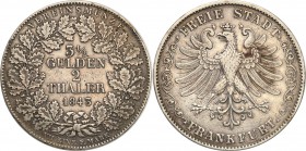 Germany / Prussia
Germany. 3 1/2 Gulden - 2 Taler (thaler)y 1843, Frankfurt 
Wiekowa patyna, resztki połysku menniczego.Davenport 641
Waga/Weight: ...