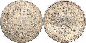 Germany / Prussia
Germany. 3 1/2 Gulden - 2 Taler (thaler)y 1844, Frankfurt 
Delikatna patyna, zachowany połysk w tle, drobne ryski. Ciekawszy i rza...