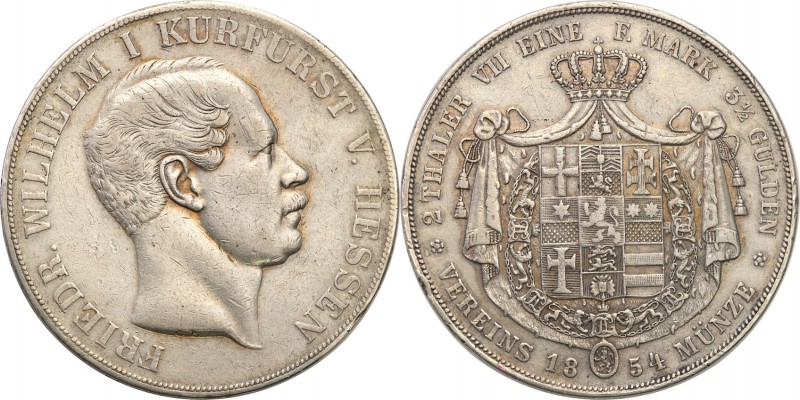 Germany / Prussia
Germany Hessen - Kassel. 2 taler (thaler) / Doubletaler 1854 ...