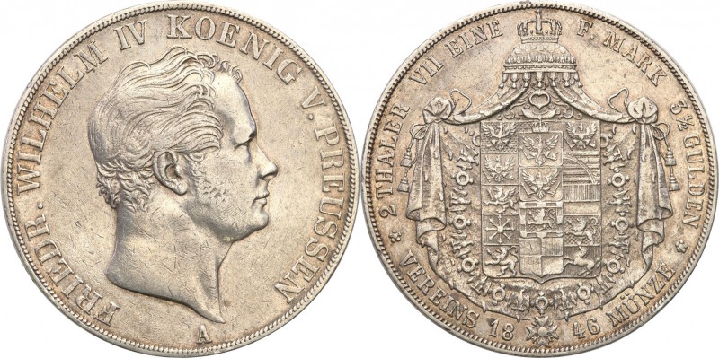 Germany / Prussia
Germany, Prussia. 2 taler (thaler) / Doubletaler 1846 A 
Ład...