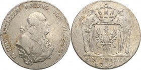 Germany / Prussia
Germany, Prussia. Taler (thaler) 1791 A, Berlin 
Ładny egzemplarz, delikatna patyna wytarte najwyższe elementy monety.Davenport 25...